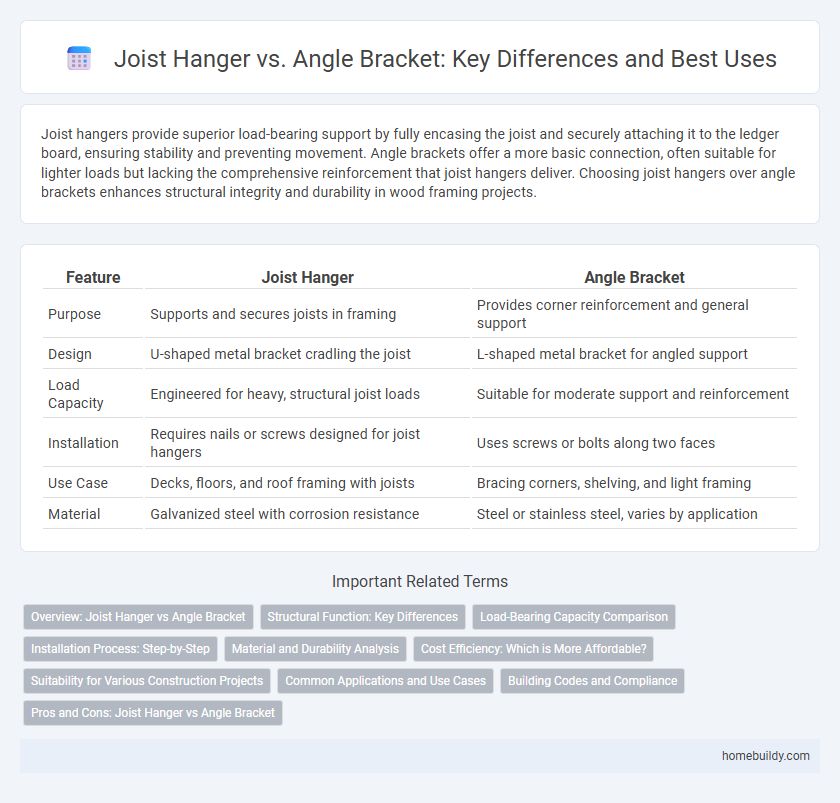 Joist Hanger vs. Angle Bracket: Key Differences and Best Uses
