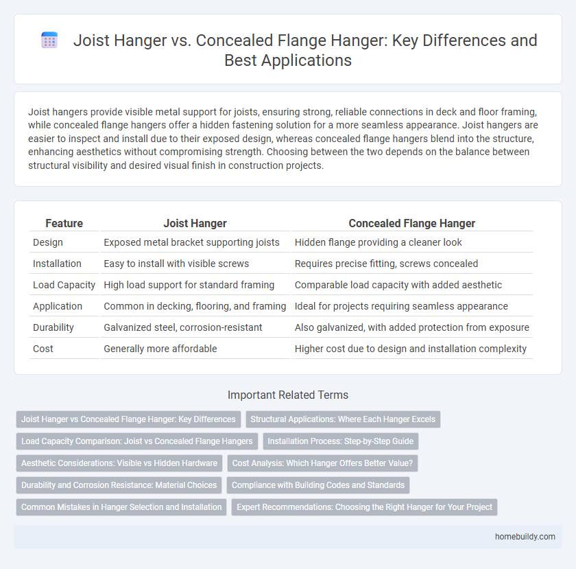 Joist Hanger vs. Concealed Flange Hanger: Key Differences and Best Applications