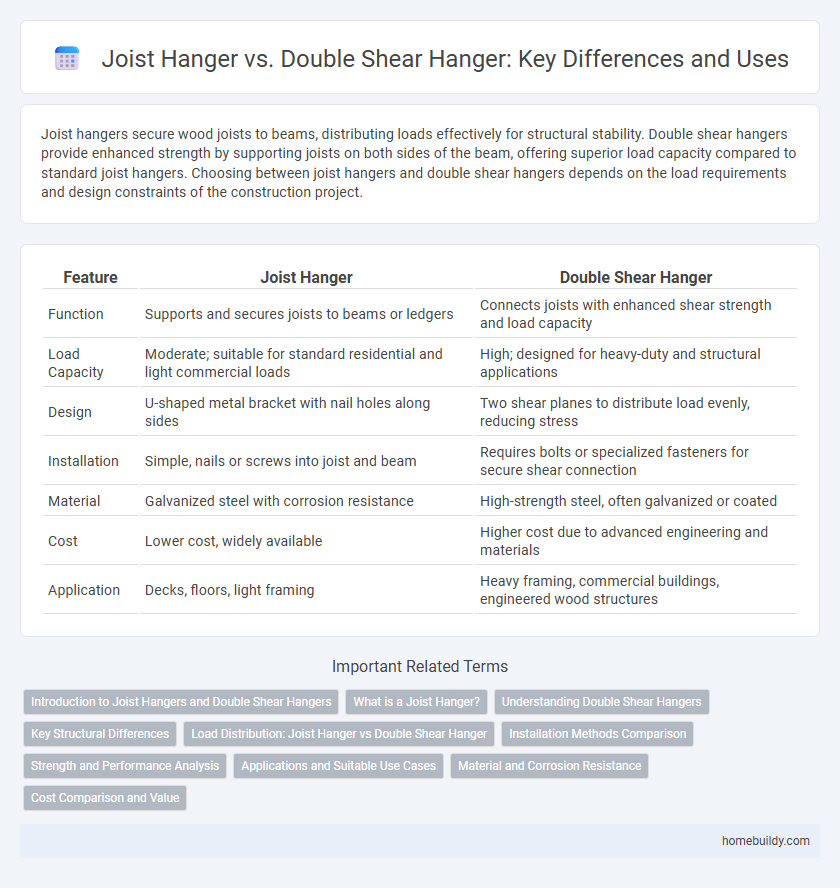 Joist Hanger vs. Double Shear Hanger: Key Differences and Uses