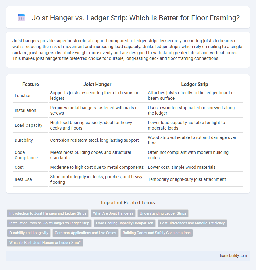 Joist Hanger vs. Ledger Strip: Which Is Better for Floor Framing?
