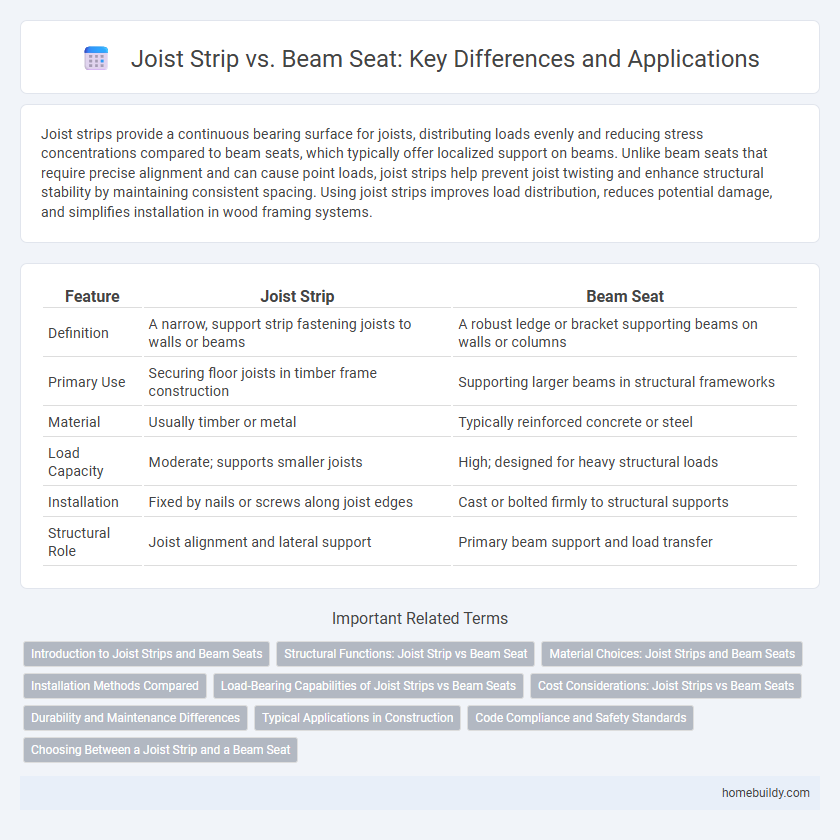 Joist Strip vs. Beam Seat: Key Differences and Applications