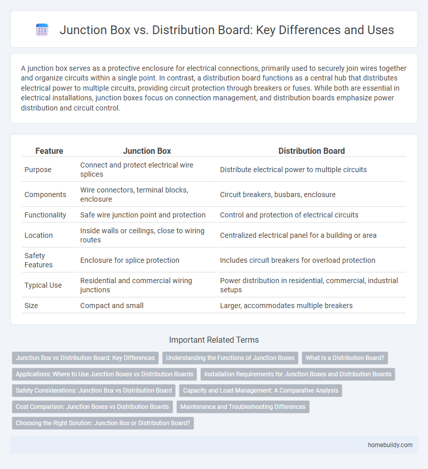 Junction Box vs. Distribution Board: Key Differences and Uses