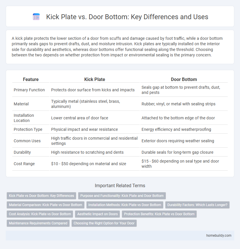 Kick Plate vs. Door Bottom: Key Differences and Uses