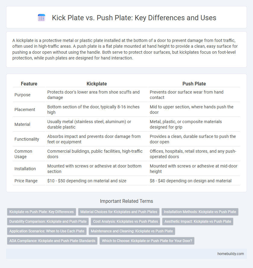 Kick Plate vs. Push Plate: Key Differences and Uses