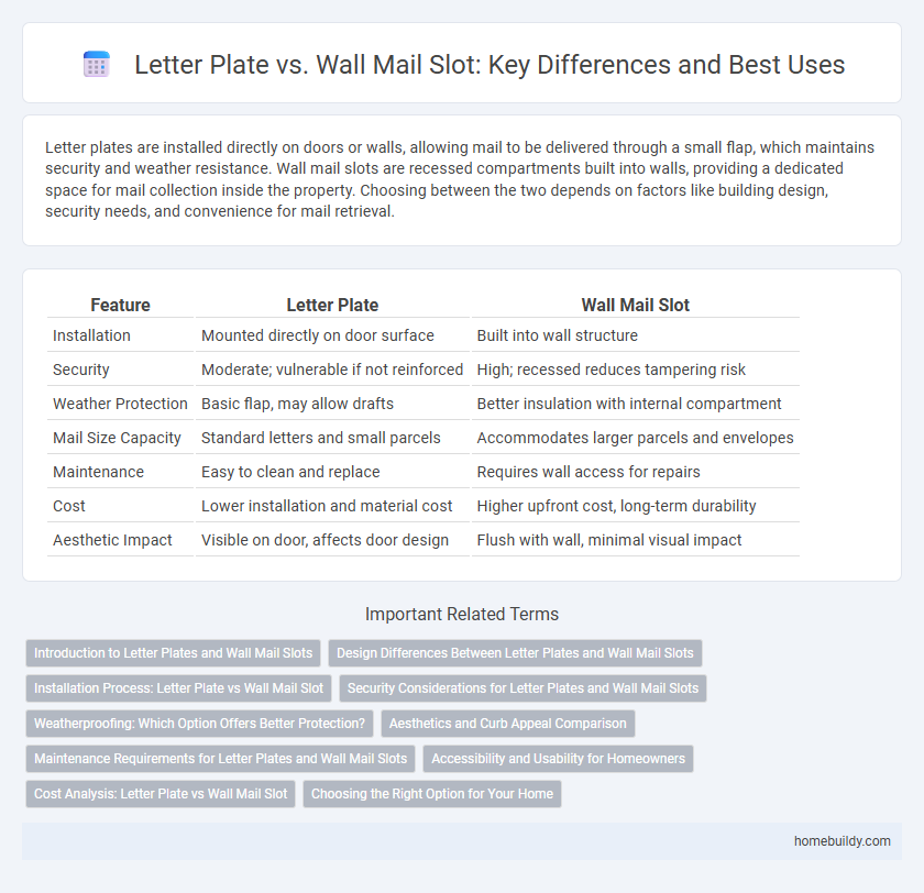 Letter Plate vs. Wall Mail Slot: Key Differences and Best Uses