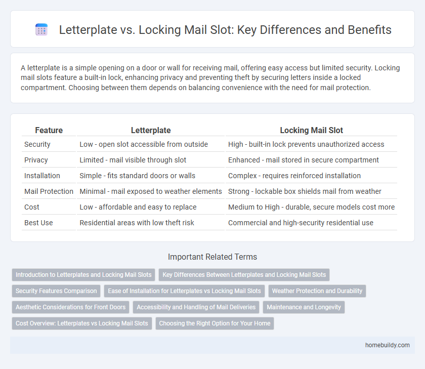 Letterplate vs. Locking Mail Slot: Key Differences and Benefits