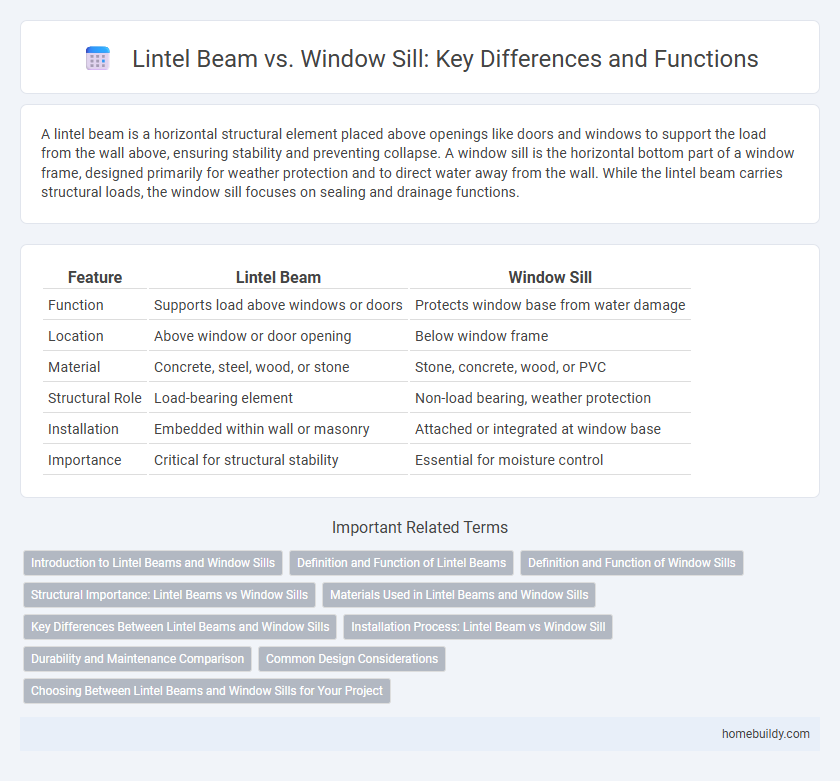 Lintel Beam vs. Window Sill: Key Differences and Functions