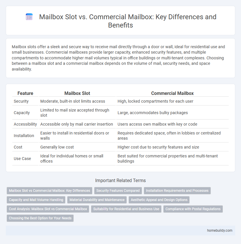 Mailbox Slot vs. Commercial Mailbox: Key Differences and Benefits