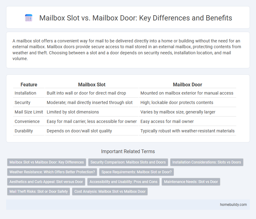Mailbox Slot vs. Mailbox Door: Key Differences and Benefits