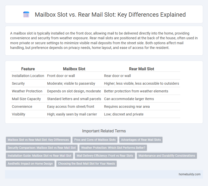 Mailbox Slot vs. Rear Mail Slot: Key Differences Explained