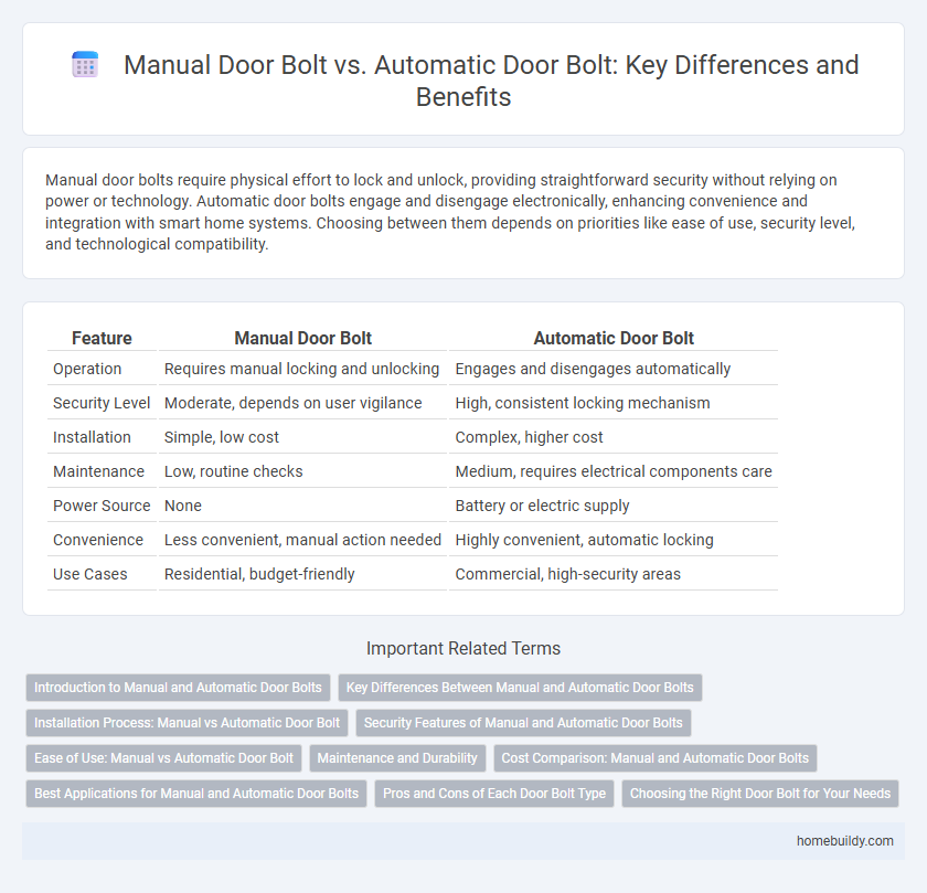 Manual Door Bolt vs. Automatic Door Bolt: Key Differences and Benefits