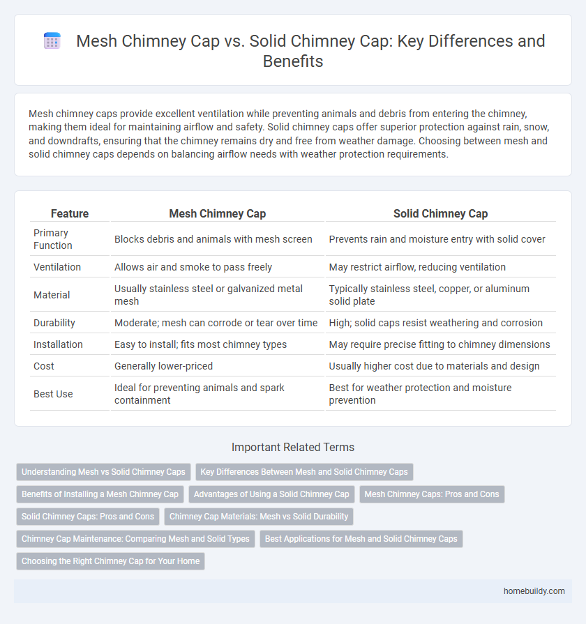 Mesh Chimney Cap vs. Solid Chimney Cap: Key Differences and Benefits