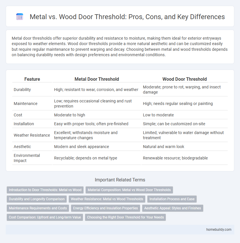 Metal vs. Wood Door Threshold: Pros, Cons, and Key Differences