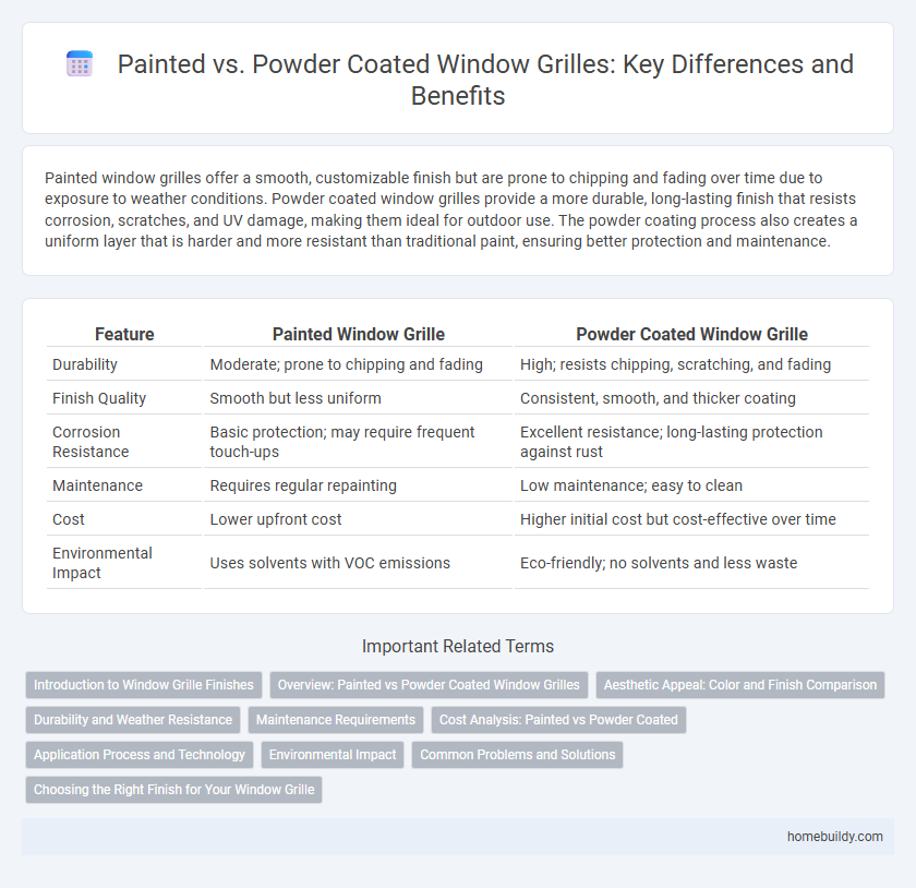 Painted vs. Powder Coated Window Grilles: Key Differences and Benefits