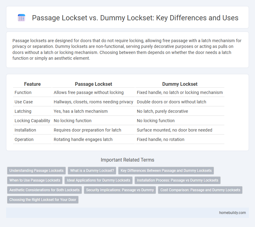 Passage Lockset vs. Dummy Lockset: Key Differences and Uses