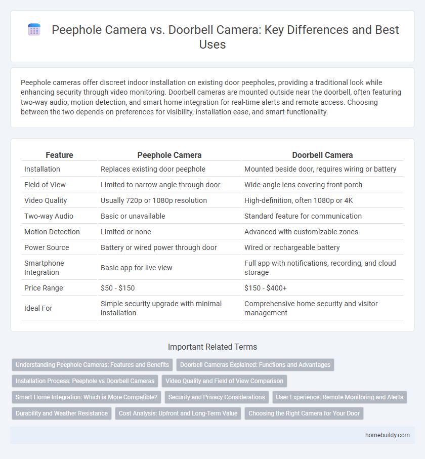 Peephole Camera vs. Doorbell Camera: Key Differences and Best Uses