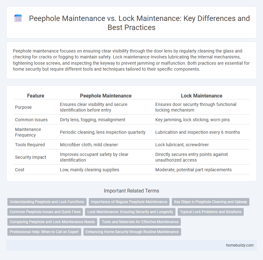 Peephole Maintenance vs. Lock Maintenance: Key Differences and Best Practices