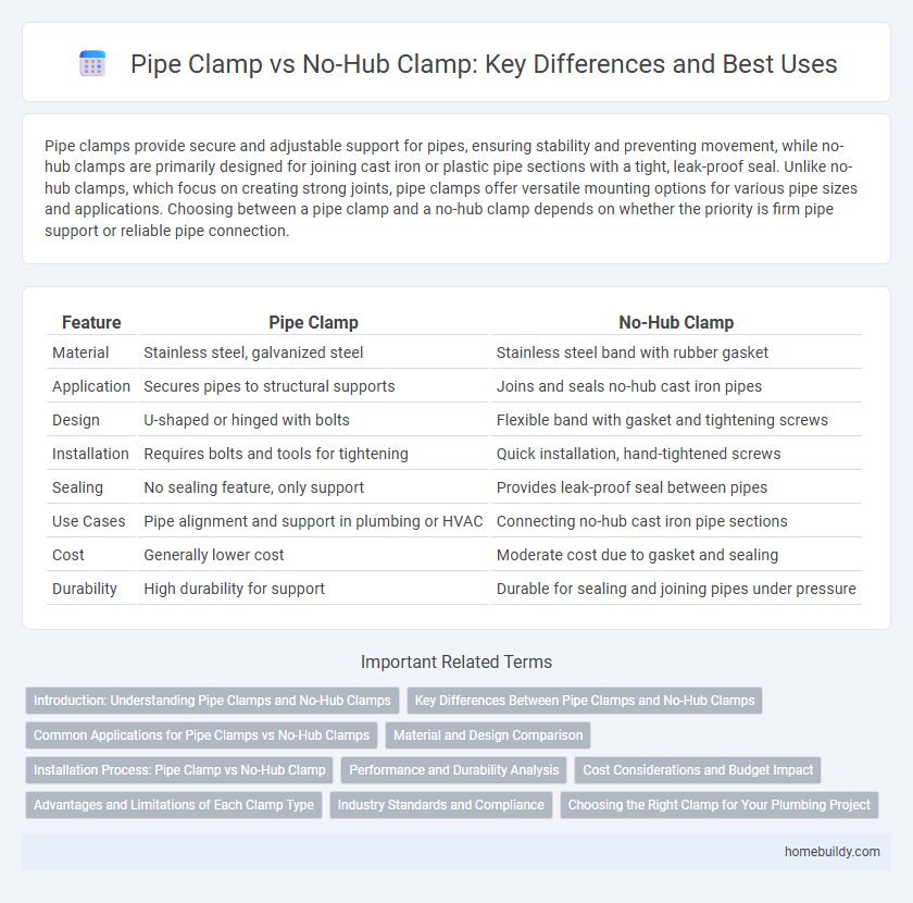 Pipe Clamp vs No-Hub Clamp: Key Differences and Best Uses