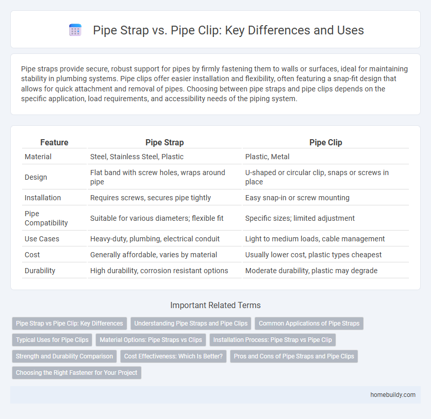 Pipe Strap vs. Pipe Clip: Key Differences and Uses