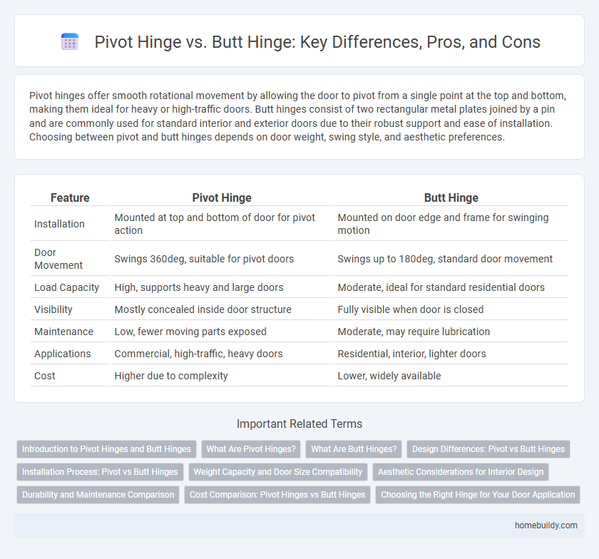 Pivot Hinge vs. Butt Hinge: Key Differences, Pros, and Cons