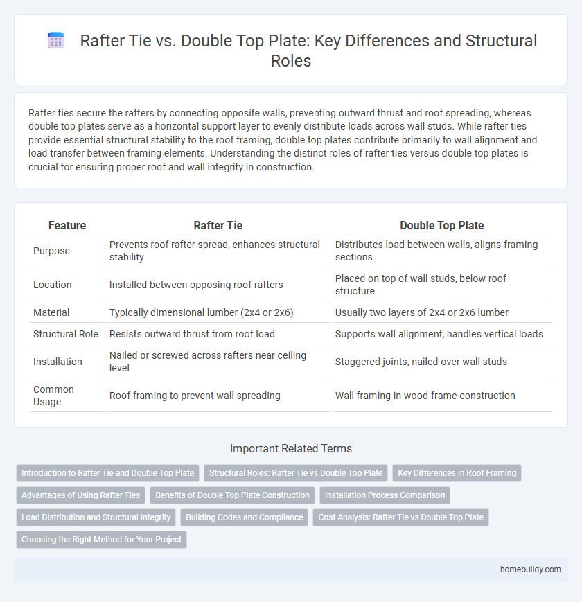 Rafter Tie vs. Double Top Plate: Key Differences and Structural Roles