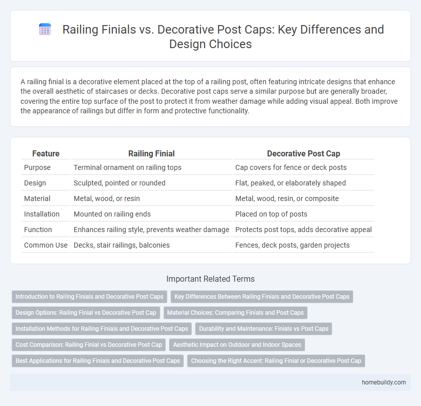 Railing Finials vs. Decorative Post Caps: Key Differences and Design Choices