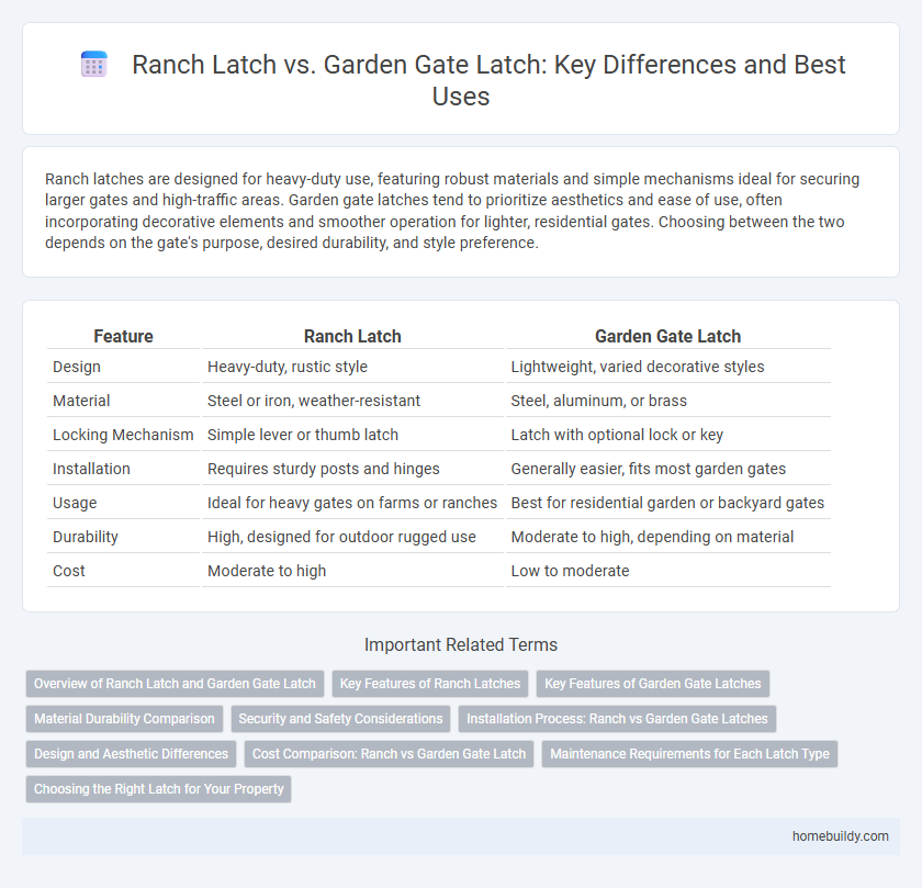 Ranch Latch vs. Garden Gate Latch: Key Differences and Best Uses