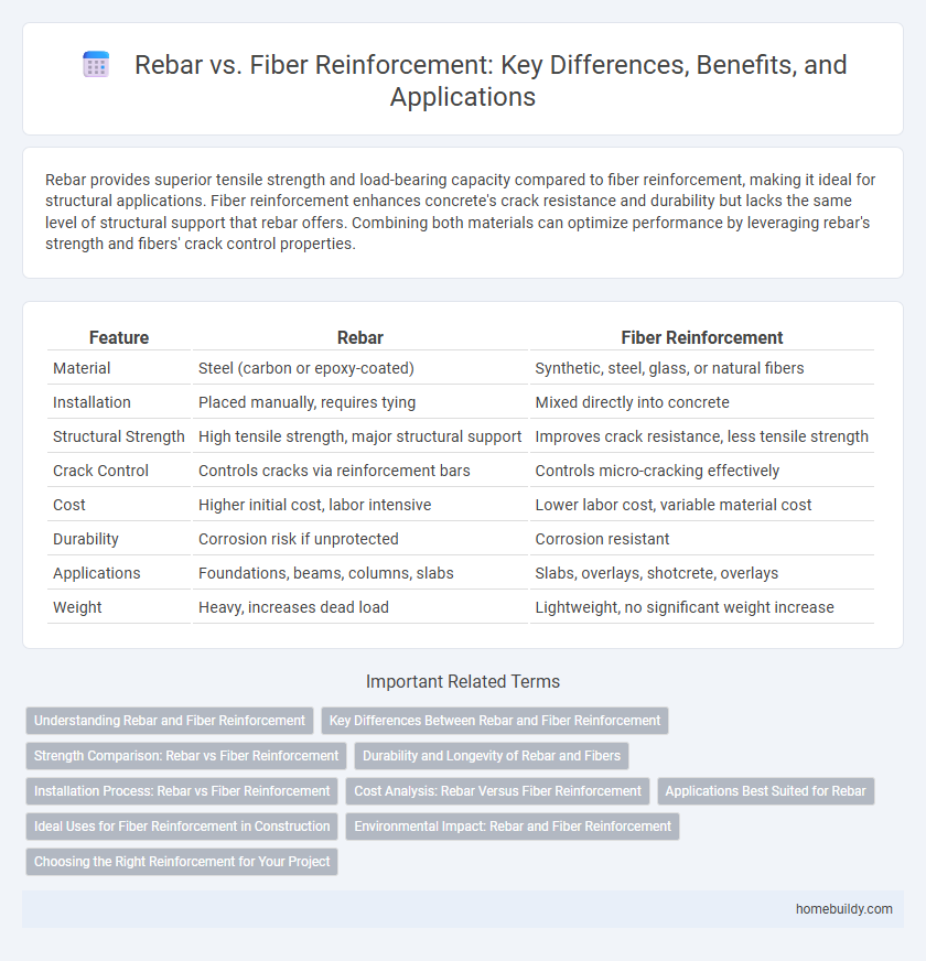 Rebar vs. Fiber Reinforcement: Key Differences, Benefits, and Applications