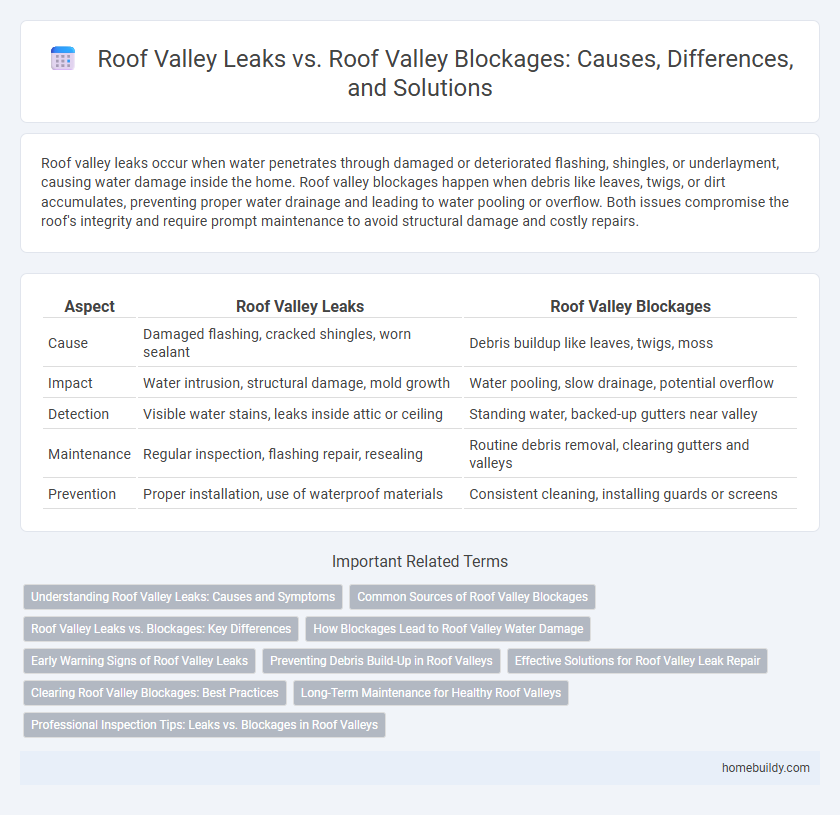 Roof Valley Leaks vs. Roof Valley Blockages: Causes, Differences, and Solutions