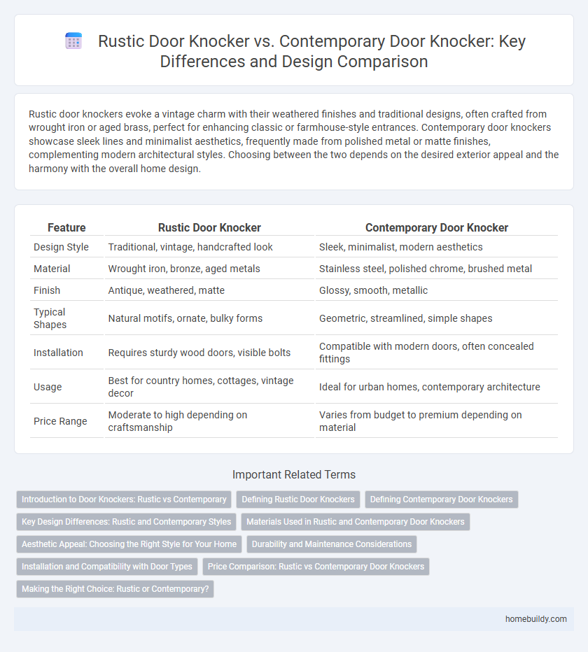 Rustic Door Knocker vs. Contemporary Door Knocker: Key Differences and Design Comparison