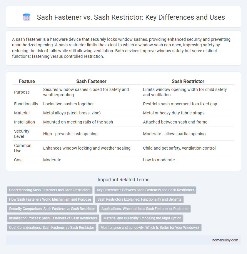Sash Fastener vs. Sash Restrictor: Key Differences and Uses