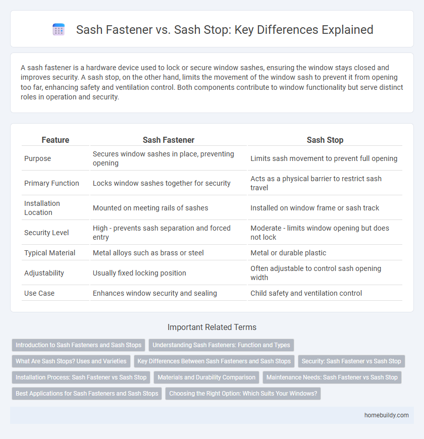 Sash Fastener vs. Sash Stop: Key Differences Explained