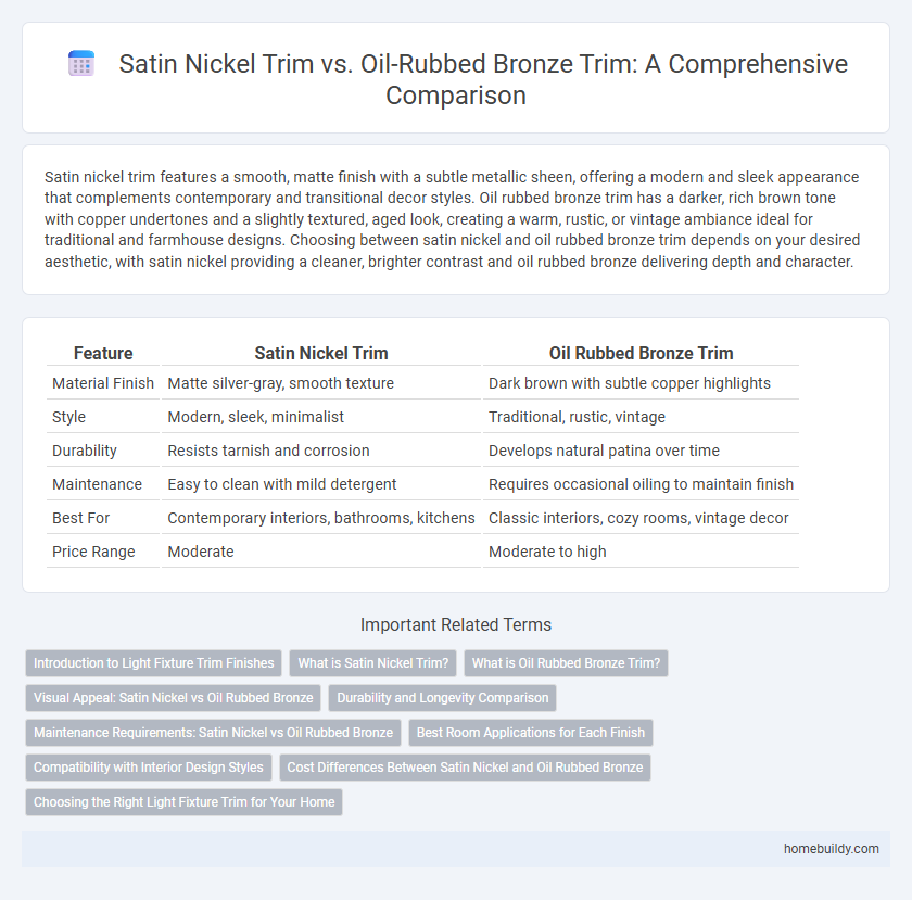 Satin Nickel Trim vs. Oil-Rubbed Bronze Trim: A Comprehensive Comparison