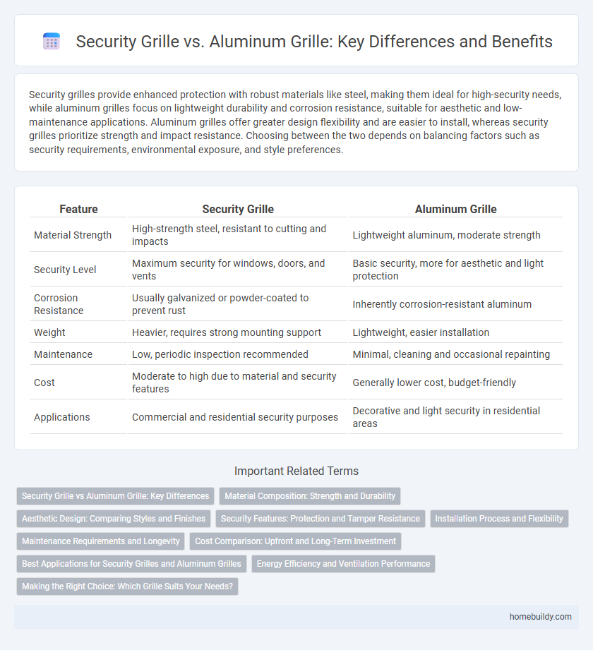 Security Grille vs. Aluminum Grille: Key Differences and Benefits