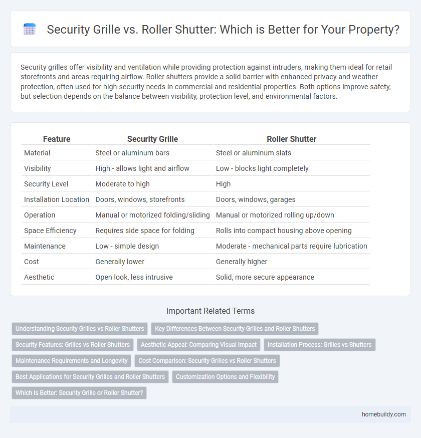 Security Grille vs. Roller Shutter: Which is Better for Your Property?