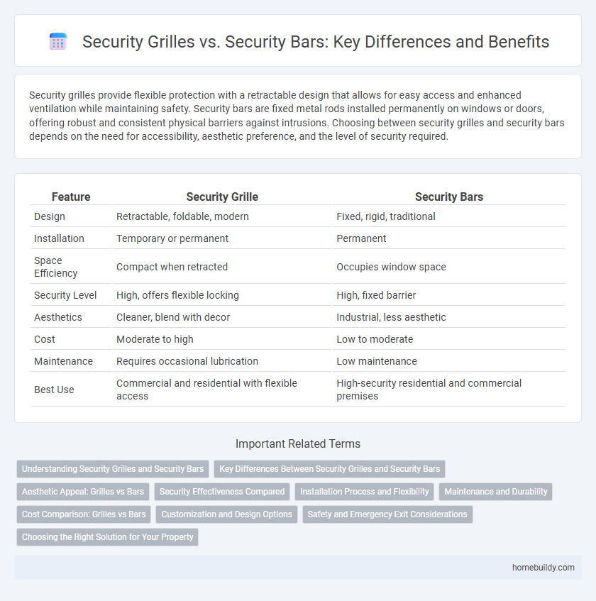 Security Grilles vs. Security Bars: Key Differences and Benefits