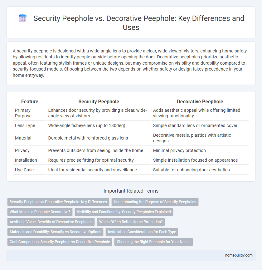 Security Peephole vs. Decorative Peephole: Key Differences and Uses