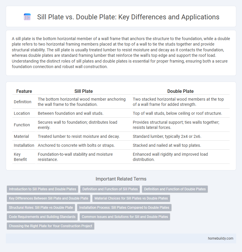 Sill Plate vs. Double Plate: Key Differences and Applications