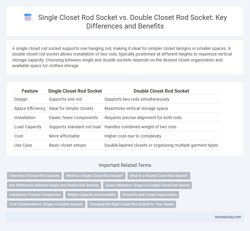 Single Closet Rod Socket vs. Double Closet Rod Socket: Key Differences and Benefits