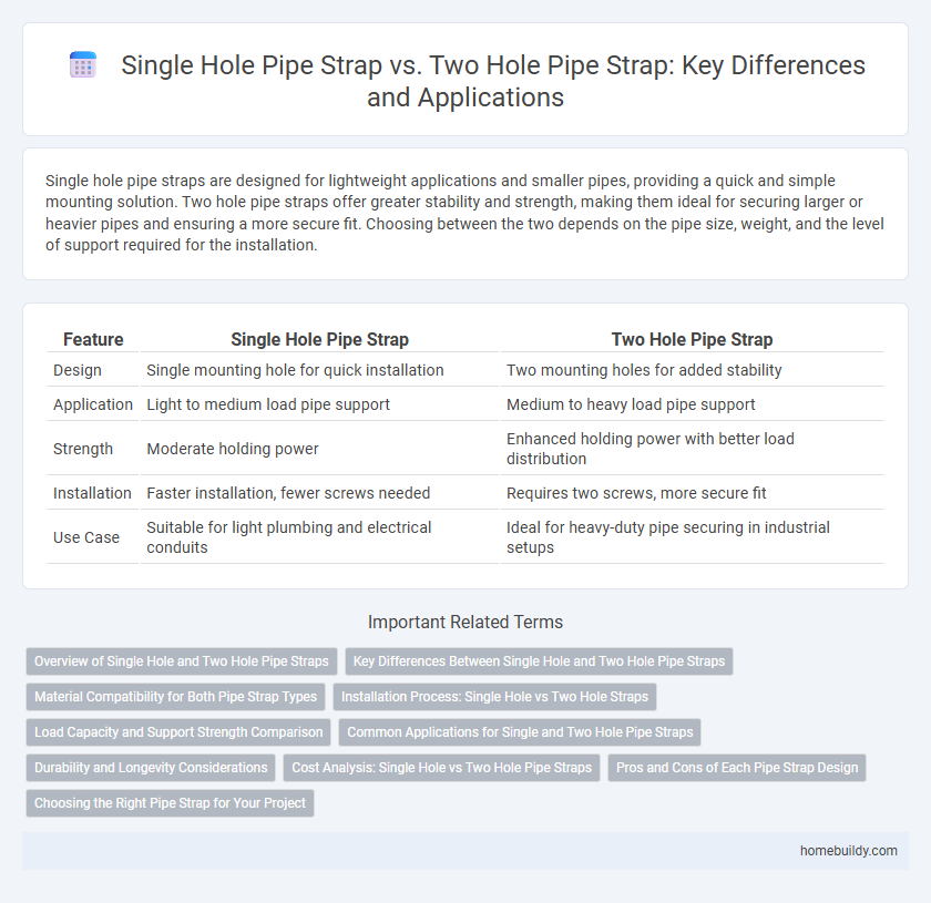 Single Hole Pipe Strap vs. Two Hole Pipe Strap: Key Differences and Applications