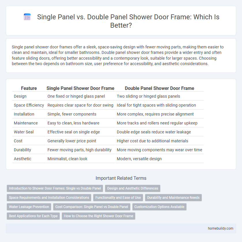 Single Panel vs. Double Panel Shower Door Frame: Which Is Better?