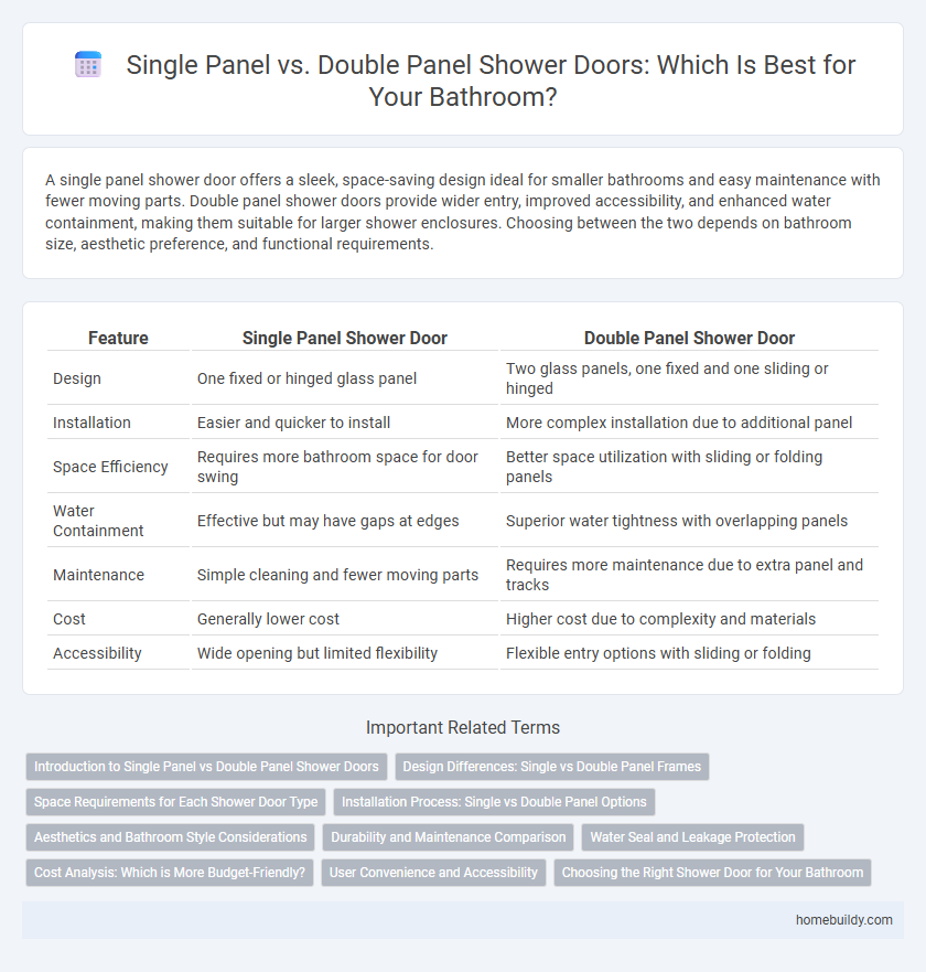 Single Panel vs. Double Panel Shower Doors: Which Is Best for Your Bathroom?
