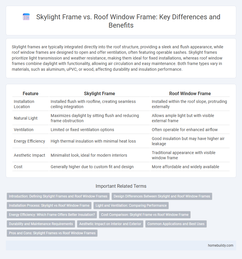 Skylight Frame vs. Roof Window Frame: Key Differences and Benefits