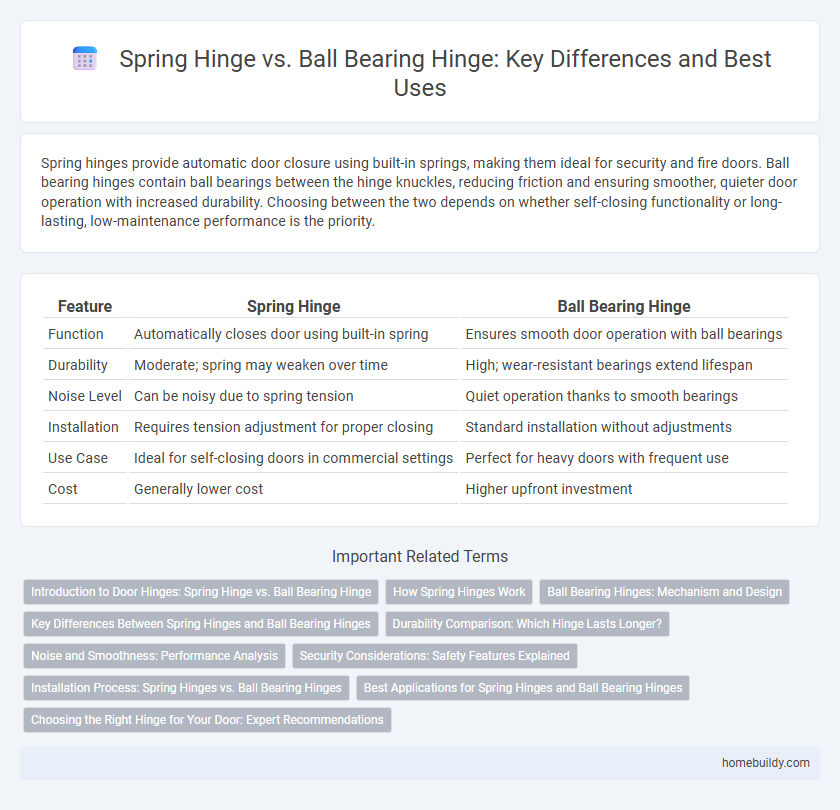 Spring Hinge vs. Ball Bearing Hinge: Key Differences and Best Uses