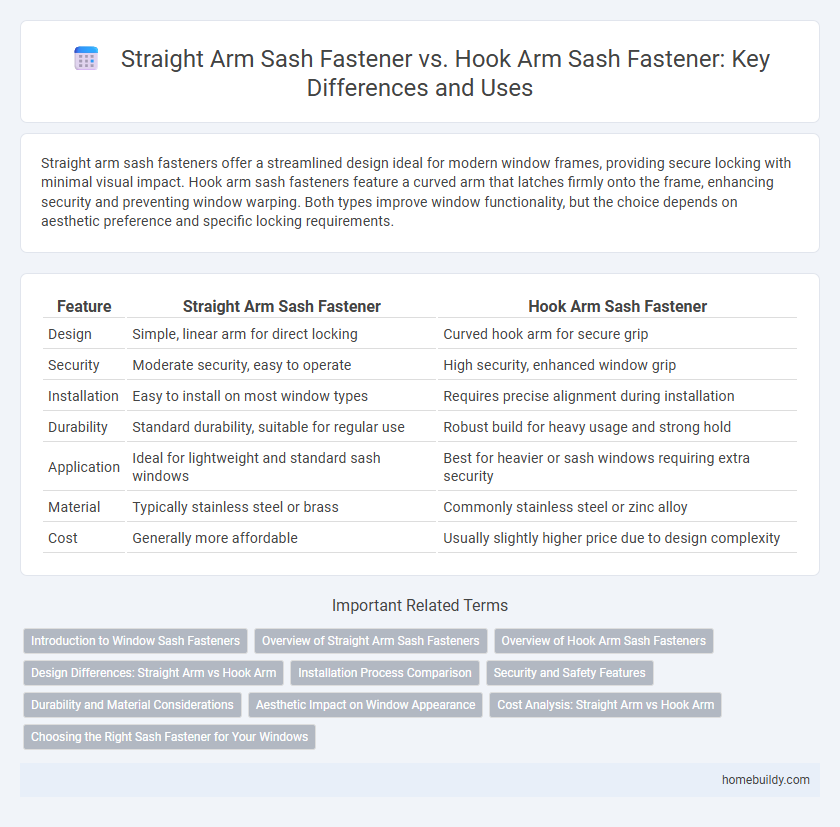 Straight Arm Sash Fastener vs. Hook Arm Sash Fastener: Key Differences and Uses
