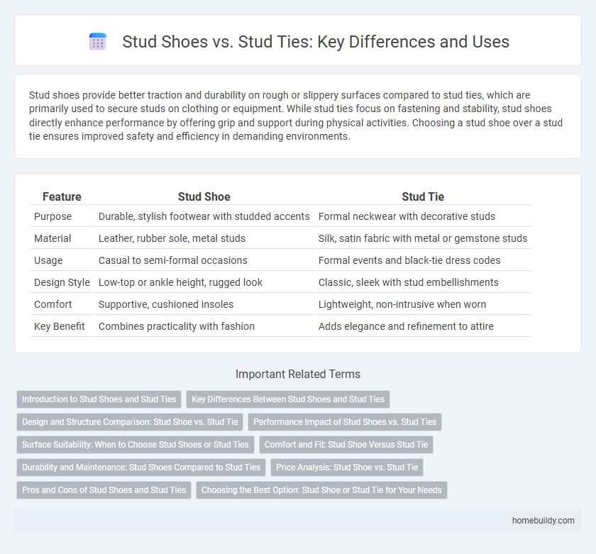 Stud Shoes vs. Stud Ties: Key Differences and Uses