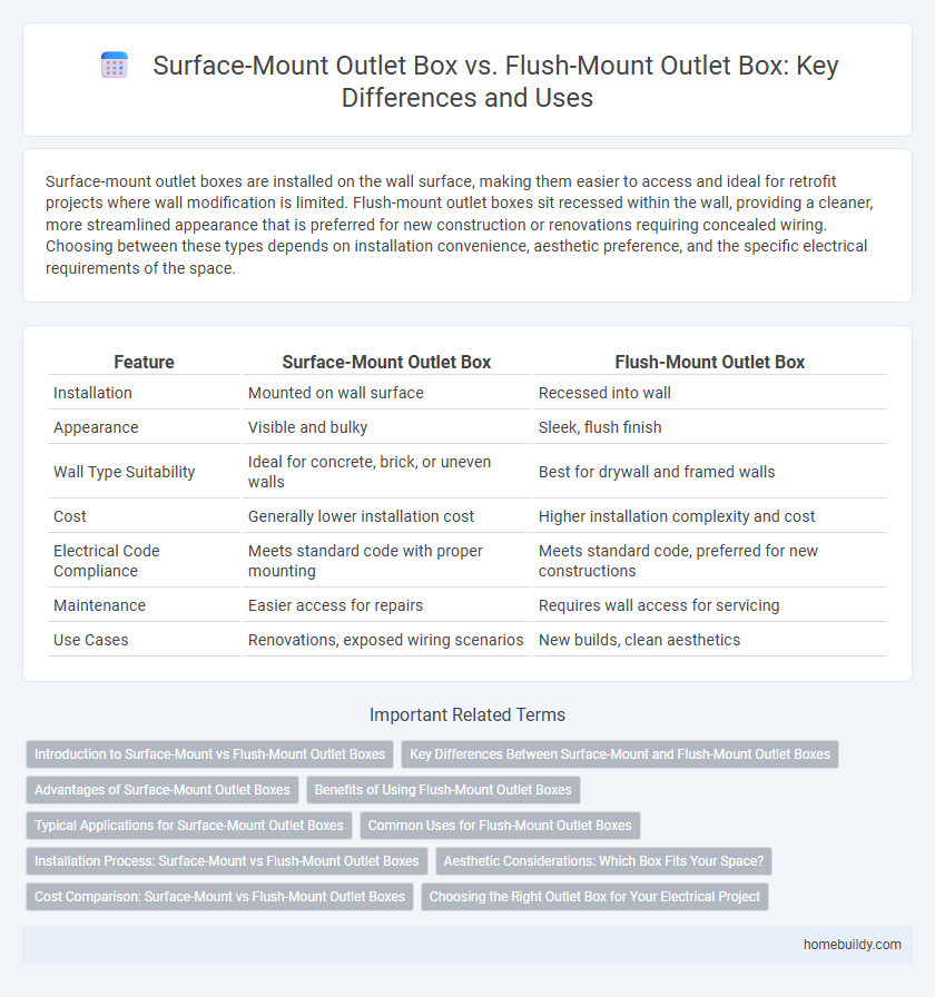 Surface-Mount Outlet Box vs. Flush-Mount Outlet Box: Key Differences and Uses