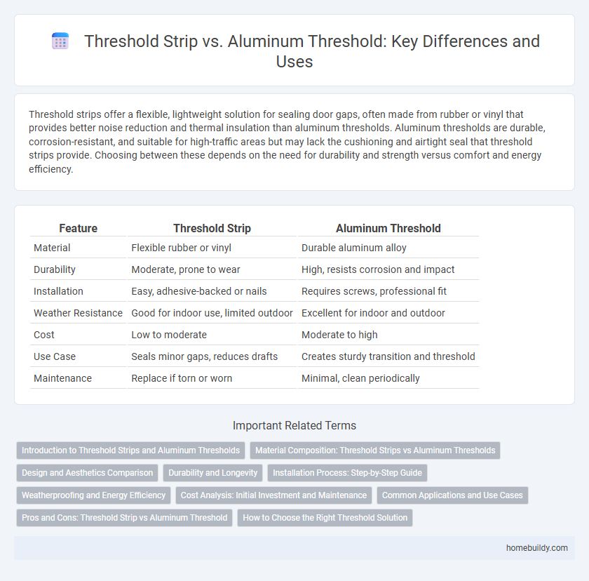 Threshold Strip vs. Aluminum Threshold: Key Differences and Uses