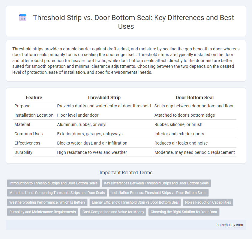 Threshold Strip vs. Door Bottom Seal: Key Differences and Best Uses