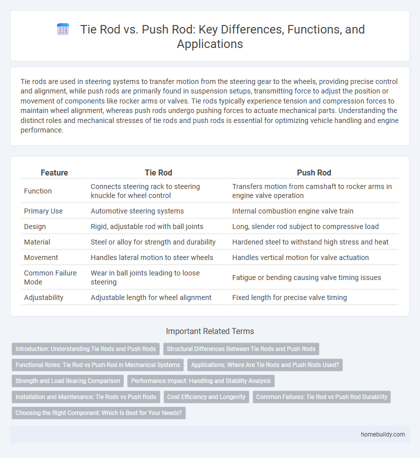Tie Rod vs. Push Rod: Key Differences, Functions, and Applications